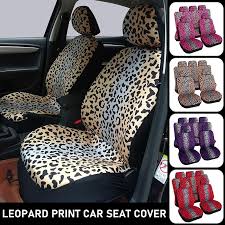 Car Seat Covers Leopard Print Front Or