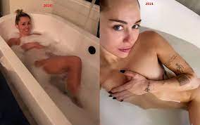 Miley Cyrus Nude In Bathtub 2020 vs 2021 (2 Photos) | #The Fappening