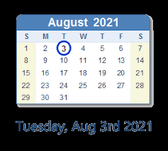 In 2021, voters throughout ohio will cast their ballots for local candidates and issues. August 3 2021 Calendar With Holidays Count Down Usa