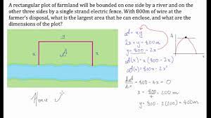 Applications of Calculus - Maximizing Area - YouTube