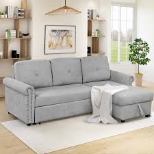 sleeper sofa bed with storage chaise