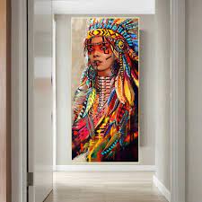 Native American Woman Indian Wall Art