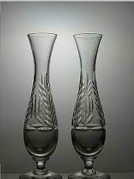 Sterling Cut Glass Crystal Set Of 2