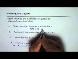 Write Algebraic Equation From Sentence