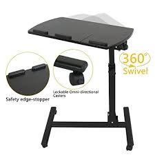 Laptop desk, laptop stand for bed and sofa, portable adjustable laptop table desk stand with mouse pad, ergonomic design lap tv bed. Buy Tiltable Bedside Table Overbed Table With Wheels 180 Tilt 360 Swivel Laptop Stand Rolling Bed Tray Table Bedside Computer Adjustable Bed Table Online In India B0841n5bst