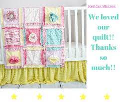 Pink Crib Bedding Baby Girl Quilt