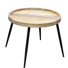 Wood Decor 4 Legs Round Coffee Table