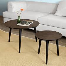 Want to save some space, add extra storage or have matching tables ? Sobuy 2 Pieces Nesting Tables Round Wooden Side Table Coffee Table Fbt40 Br Uk 6900021382885 Ebay