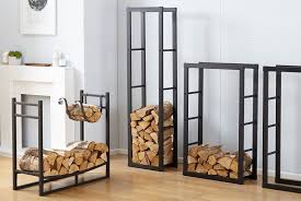 Black Firewood Log Rack 4 Options