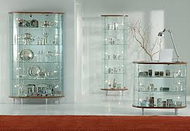 Glass Shelves Decor Showcase Cabinet