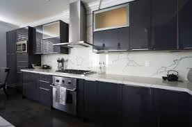 Gloss grey frameless kitchen cabinets. Hi Gloss Charcoal Cabinet City Kitchen And Bath