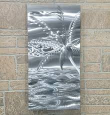 Tropical Metal Wall Art Silver Indoor