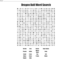Dragon ball mini | всякая всячина. Dragon Ball Word Search Wordmint