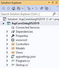 asp net core project folders and files