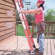 safe extension ladder setup