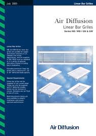 linear bar grilles air diffusion
