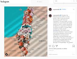 The state of palestine is a country in western asia at latitude 32°03′36.00″ north, longitude 35°18′00.00″ east. Vogue Arabia Posts A Map Of Israel Labelled Palestine The Forward