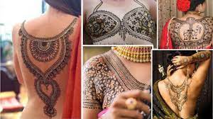 Blouse Mehndi Design || Henna Blouse Bride || Mehndi Blouse For Bride ||  Chest Mehndi Design - YouTube