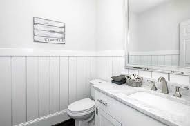 Wainscoting has many names such as waynescoating, waynescotting, or wayneskitting (actually people commonly mispronounced it!). Bathroom Wainscoting Ideas Designing Idea