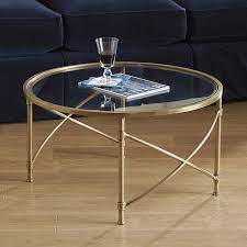Brass And Glass Round Coffee Table