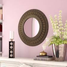 wood texture wall mirror