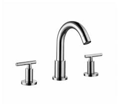 Constructed of solid brass, ensuring durability and dependabilty. 3 Hole 2 Handle Faucet Pull Up Drain With Lift Rod Contemporary Bathroom Sink Faucets By Dawn