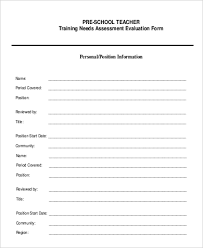 Sample Teacher Self Evaluation Form 8 Examples In Pdf