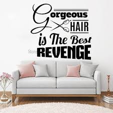 Us 5 98 25 Off Hairdresser Stylist Quote Vinyl Wall Decal Hair Salon Funny Wall Stickers Unique Design Lettering Barber Shop Wallpapers Lc971 In