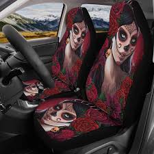 Sugar Skull Car Seat Covers Car Mat