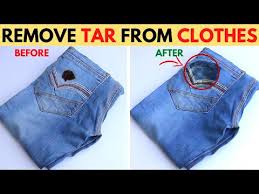 how to get tar out of clothes
