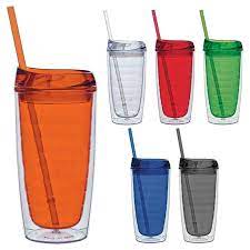 clear double wall tumbler with