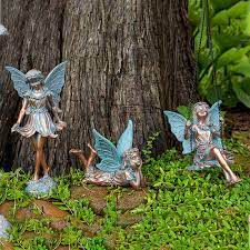 fairy statues nature inspired