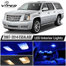 Details About 2007 2014 Cadillac Escalade Blue Led Interior Lights Package Kit