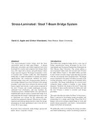 steel t beam bridge system