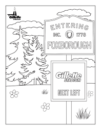 Free sports coloring sheets and games coloring printables. Activity Page Gillette Stadium