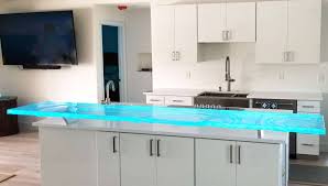 Glass Countertop Kitchen Raised Bar
