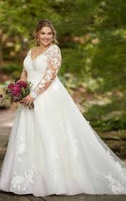 Get deals with coupon and discount code! Long Sleeved Plus Size Ballgown With Floral Lace Essense Of Australia Wedding Dresses In 2020 Plus Size Wedding Dresses With Sleeves Plus Wedding Dresses Ball Gowns Wedding