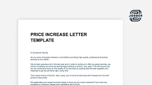 increase letter for customers