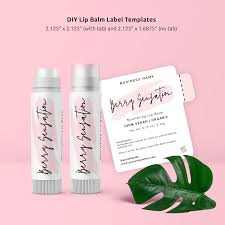 lip balm label template feminine
