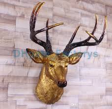 2021 big size gold deer head wall decor