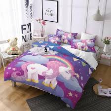 Girls Unicorn Bedding Set Queen Size