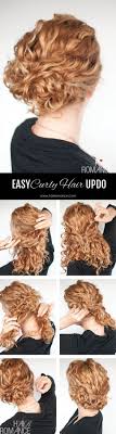 For curly locks, an updo that's only half up is adorable while taming texture. Easy Curly Hair Updo Diy Hairstyle Images And Pictures Image 4421758 On Favim Com