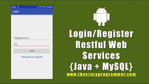 android login and register using