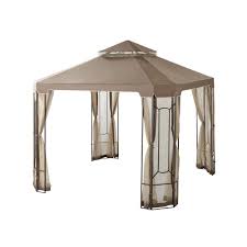 Garden winds has a wide selection of replacement gazebo canopies and mosquito netting replacement options for you. Hampton Bay 10 Ft X 10 Ft Outdoor Patio Cottleville Gazebo Gfs00744a The Home Depot Gazebo Patio Gazebo Backyard Gazebo