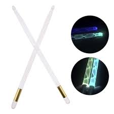 5a Acrylic Luminous Drum Stick Bright Led Light Up Drumsticks Jazz Drumsticks In The Dark Stage 13colors Free Change Wish