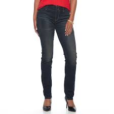 Womens Apt 9 Tummy Control Curvy Straight Leg Jeans