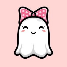 cute beautiful ghost character design