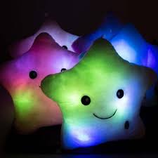 Details About Colorful Dolls Five Pointed Stars Plush Cushion Pillows Light Up Toy Deco W4z6