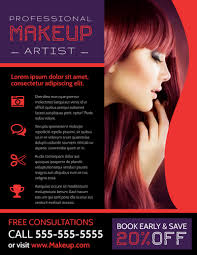 makeup artist brochure template free