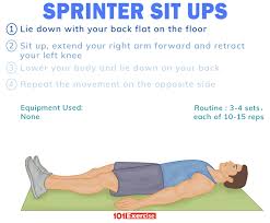 sprinter sit ups 101exercise com